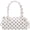 White, variant on Hsqqdc Polka Dot Cylindrical Handbag Retro PU Leather Crossbody Shoulder Bag for Daily Work and Travel