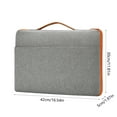 thumbnail image 3 of Laptop Case Sleeve 16 inch, Durable Carrying Bag Shockproof Protective Case Cover, Handbags Briefcase Laptop Bag Compatible with 16" Computer, Gray, 3 of 6