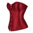 thumbnail image 2 of Grebrafan Corsets Bustier à Lacets Femme Rouge Vin m, 2 of 5