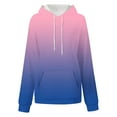 thumbnail image 3 of Lmnyox Women's Fashion Print Hoodies Oversized Long Sleeve Drawstring Sweatshirts Casual Pullover with Pocket, 3 of 4