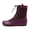 thumbnail image 5 of Bnwani Women Boots New Winter Fashion Toe Flat Ankle Versatile Casual Boot Purple Size 6, 5 of 9