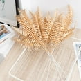 thumbnail image 4 of PENGXIANG Fake Flower Weather-resistant Eco-friendly Realistic Create Atmosphere Easy Care Decorate Plastic Golden Persian Eucalyptus Simulation Flower for Wedding, 4 of 10