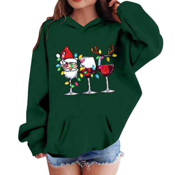 Sudadera con capucha para niñas y niños, sudadera de manga larga con cuello redondo y estampado de moda, jersey con bolsillo, sudadera de poliéster para niñas