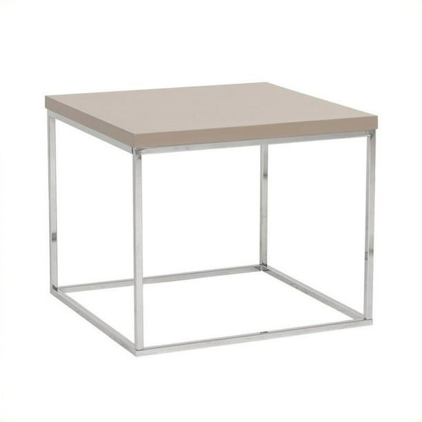 Eurostyle Table d'Appoint en Laque Taupe