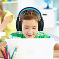 thumbnail image 2 of ELECDER i37 Auriculares para Niños Niños Niñas Niños Adolescentes Plegables Ajustables On Ear Auriculares Jack de 3,5 mm Compatible con Teléfonos Móviles Computadora MP3/4 Kindle School Tablet Negro/A, 2 of 5