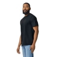 thumbnail image 4 of Gildan Short Sleeve Crewneck T-Shirt, Softstyle Midweight Classic Shirt, Pitch Black Tee, XL, 4 of 5