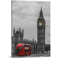 thumbnail image 1 of ARTCANVAS Doubledecker Red Bus In London England Big Ben Canvas Art Print - Size: 60" x 40" (0.75" Deep) (3-Piece), 1 of 9