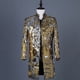 thumbnail image 4 of Chaqueta de traje informal de terciopelo multicolor con lentejuelas que cambia de color para hombre, vestido de novia para novio, ropa para banquete y escenario, 4 of 5