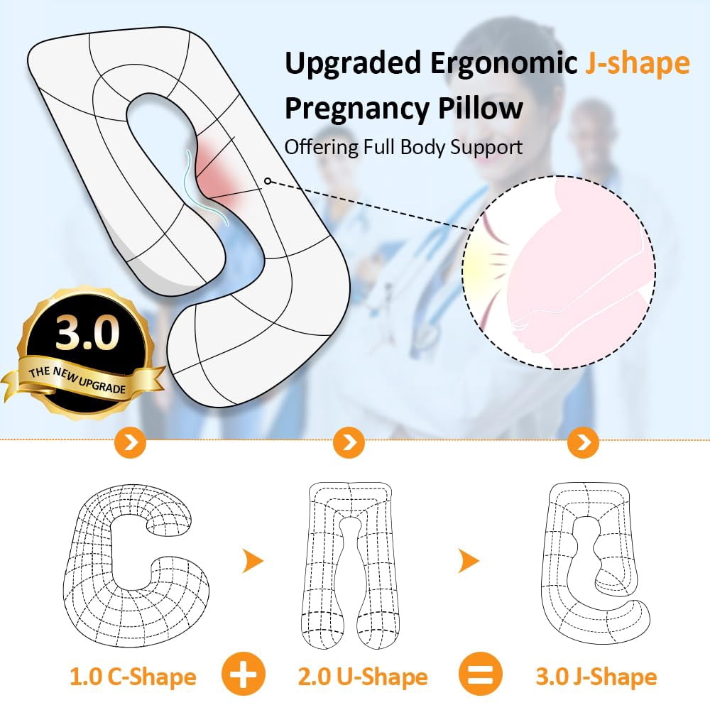 Pillow  U Shaped Full Body Maternity 58 Inch Women Haves Pillows For Sleeping With Removable Cover