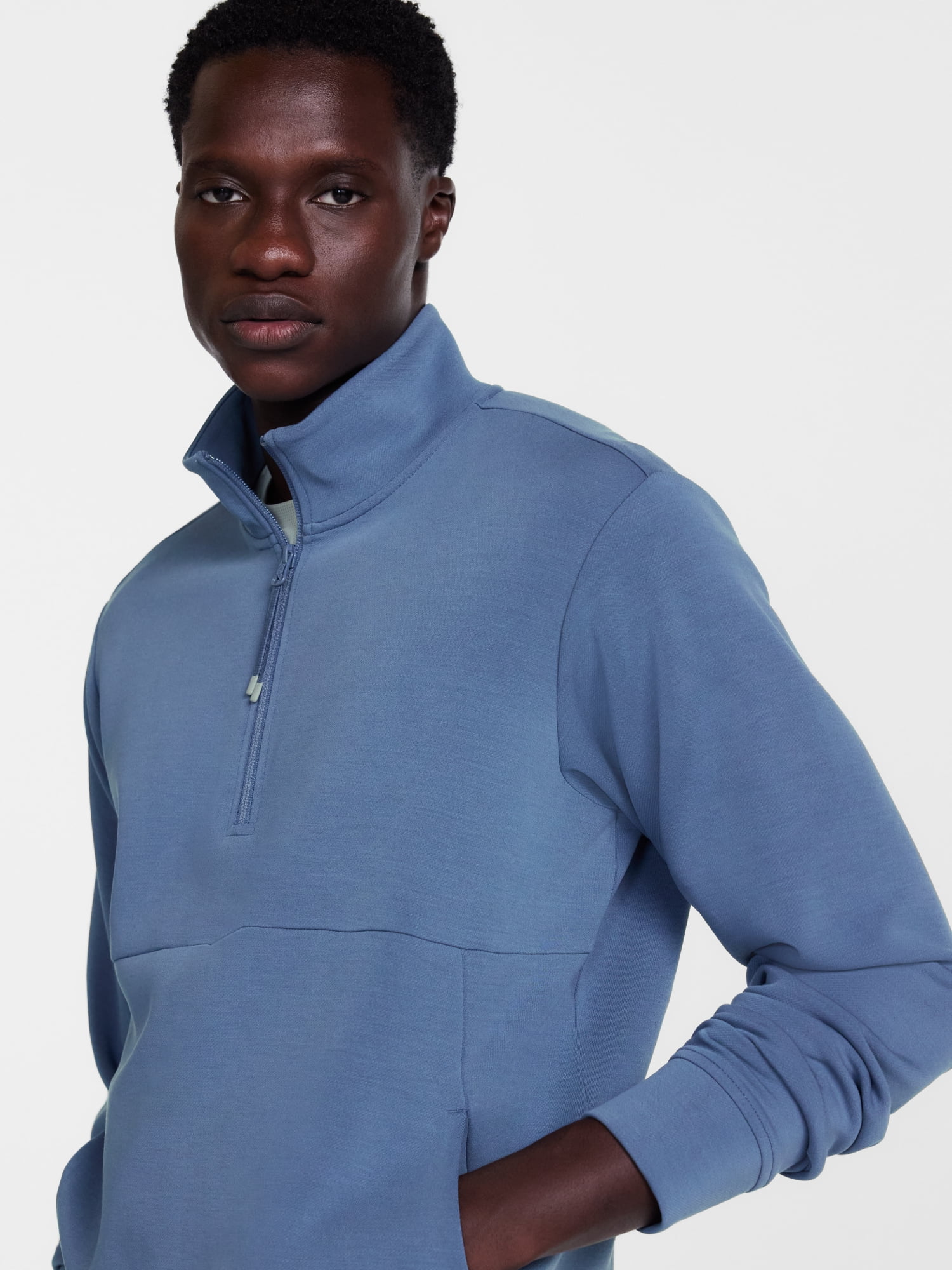 Avia Men's Twill ScubaKnit Quarter Zip Pullover Sweatshirt, Sizes XS-4XLT