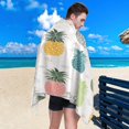 thumbnail image 5 of SKYSONIC Beach Towels 30"x60", Pineapple Leaves Camping Towels Sand Free Beach Towel, Large Beach Towels Quick Dry Bath Travel Towels Pool Yoga Beach Mat for Men Women, 5 of 7
