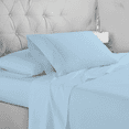 thumbnail image 3 of EASYCOT Queen Sheet Set 800 Thread Count Egyptian Cotton 4-Piece Deep Pocket 10" Soft & Breathable - Light Blue, 3 of 7
