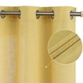 thumbnail image 6 of Linen Blend Textured Grommet Window Curtain Panels for Kitchen Living Room Bedroom Farmhouse Window Treatment Drapes, 37 x 63 Inch, 2 Panels.Yellow, 6 of 7