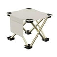 thumbnail image 3 of figatia Folding Camping Stool Foot Rest Stool Compact Lightweight with Side Pocket Small Foldable Chair for BBQ Garden Traveling Lawn 33cmx33cmx32cm, 3 of 8