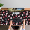 thumbnail image 4 of Long Mouse Pads for Desk,Black Skull Flower Bow Pattern Desk Mats on Top Of Desks, Desk Mouse Pad Extra Large with 3mm Non-Slip Base and Stitched Edge for Gaming,Office,Work,Home 47.3"x23.6", 4 of 6