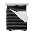 thumbnail image 7 of Black White Geometric Full Size Down Alternative Comforter, Lightweight Comforter Quilt Bedding Set with Pillow Shams Modern Striped Plaid Abstract Art All Seasons Bed Comforter Duvet Insert 78"x90", 7 of 7