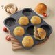 thumbnail image 2 of Bread Mold Non-Stick Durable 8-compartment Silicone Hamburger Bun Pan Baking Mold for Home Kitchen Bakery, 2 of 5