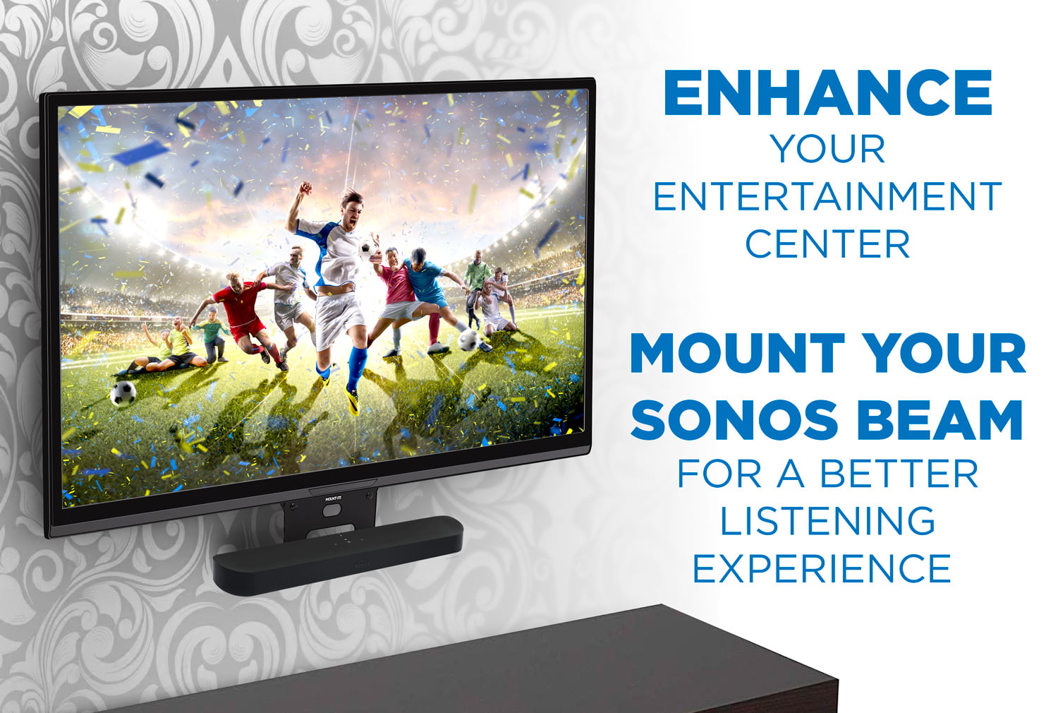 Mount-It! Bar TV Mounting Compatible with Sonos Speaker Walmart.com