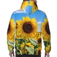 thumbnail image 7 of Fotbe Men's Hoodie with Sky Golden Sunflower Field B Pattern - Kangaroo Pocket Pullover Hooded Sweatshirt, Perfect for Daily Wear, Travel, and Home-XX-Large, 7 of 7