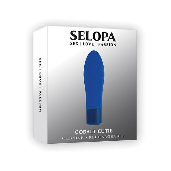 Selopa Cobolt Cutie Rechargeable Silicone Mini Bullet Vibrator, Blue