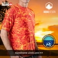thumbnail image 5 of Aqua Design Rash Guard Men: UPF 50+ Short Sleeve Rashguard Swim Shirts for Men: Liquid Lava size Medium, 5 of 6