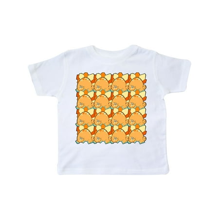 

Inktastic Stegosaurus Orange Dinosaur Pattern Autism Affected Gift Toddler Boy or Toddler Girl T-Shirt