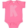 thumbnail image 3 of Inktastic Pink and White Polka Dots Letter K Boys or Girls Baby Bodysuit, 3 of 5