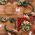 thumbnail image 4 of 12 piezas de marco de corona de metal, anillos de corona de alambre verde oscuro, marco de corona de alambre para Navidad, fiesta de año nuevo, decoración del hogar, suministros de manualidades de, 4 of 5