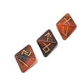 thumbnail image 1 of Juego De Dados Poliédricos, Juego De Dados De Runas De 3 Piezas Juego De Dados De predicción De Aprendizaje De Dados De Colores Brillantes Misteriosos De 8 Caras Para Adultos, 1 of 8