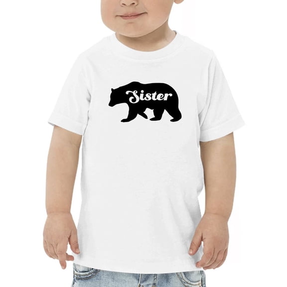 "Sister" Bear Silhouette Toddler T-Shirt,  5 Toddler