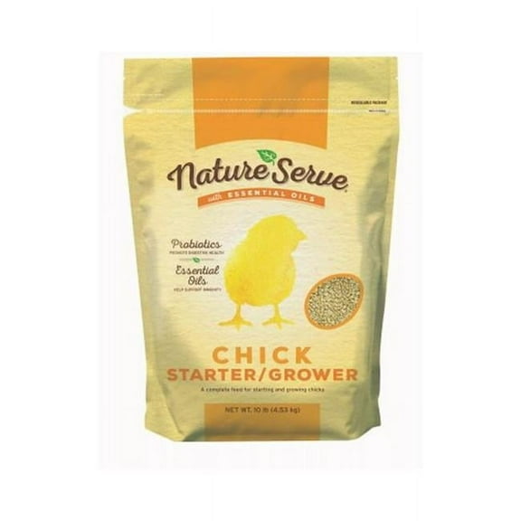 10 lbs NatureServe Chick Starter & Grower with Essential Oils