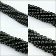 thumbnail image 2 of K-KED 4mm 6mm 8mm 10mm 12mm Red Agate Black Onyx Round Ball Gemstone Loose Beads 15''-Black Agate-6 mm, 2 of 4