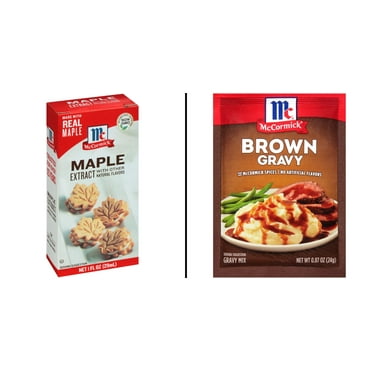 McCormick Maple Extract 1 fl oz & McCormick Brown Gravy Mix 0.87 oz