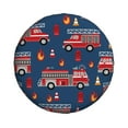 thumbnail image 2 of Balery Fire Truck 1tire Cover Waterproof Dust-Proof, Universal Spare Wheel Tire Cover For Trailer, Rv, Suv Truck And Vehicle Camper Accessories-17 Inch, 2 of 9