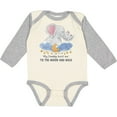 thumbnail image 3 of Inktastic My Daddy Loves Me to the Moon and Back Elephant Family Boys or Girls Long Sleeve Baby Bodysuit, 3 of 5