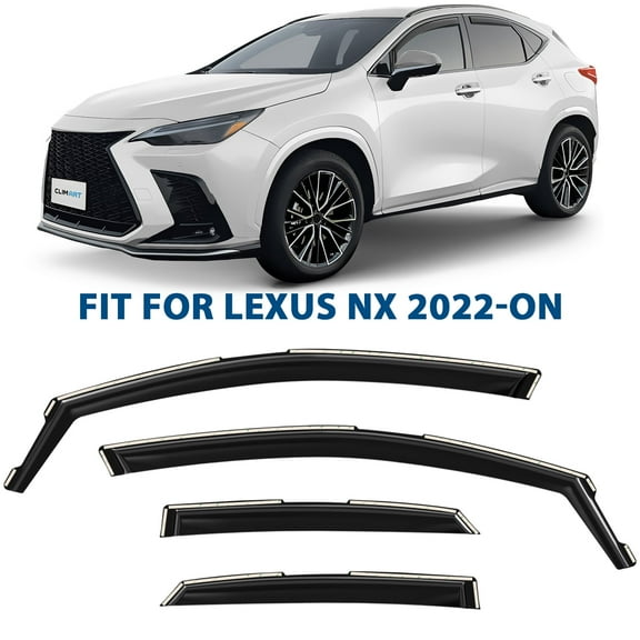 CLIM ART in-Channel Incredibly Durable Rain Guards for Lexus NX 2022-2026, Original Window Deflectors, Vent Window Visors, Vent Deflector, 4 pcs. - 622305