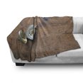 thumbnail image 3 of Compass Soft Flannel Fleece Throw Blanket, Nostalgia with Opened Old Navigation Tool on Grunge Wooden Backdrop, Cozy Plush for Indoor and Outdoor Use, 60" x 80", Fawn Pale Caramel, by Ambesonne, 3 of 6