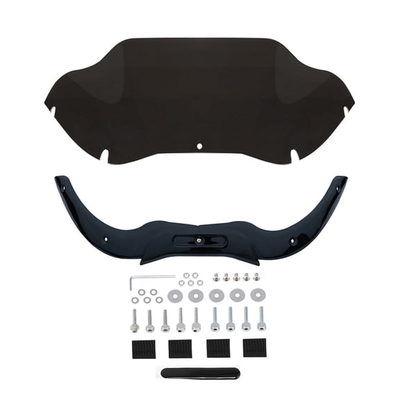 Black 9.5'' Windshield Windscreen & Trims Fit For Harley Road Glide 2004-2013 US
