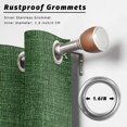 thumbnail image 6 of Outdoor Curtains for Patio Waterproof, Dark Green Burlap Texture Windproof Pravicy Outside Porch Blackout Curtain, Farmhouse Vintage Green Sun Blocking Grommets Curtains for Cabana 2 Panels 54"x95", 6 of 9