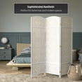 thumbnail image 6 of Red Lantern 6 ft. Tall Diamond Weave Fiber Room Divider - White - 3 Panel, 6 of 6