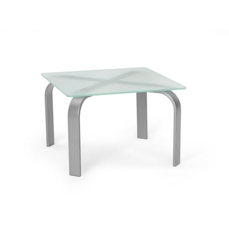 Urban Designs Office Reception Symphony Square End Table with Tempered Frosted (Best Office Reception Designs)