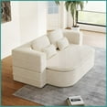 thumbnail image 4 of 75'' Corduroy 2-in-1 Foldable Sofa Bed, Convertible Floor Lounge with Silk Wool Blanket for Living Room Bedroom, 4 of 22