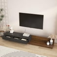 thumbnail image 5 of Spaco Modern Wood TV Stand with LED Lighting, Media Console with Closed & Open Storage for Bedroom & Living Room, Black, 5 of 6