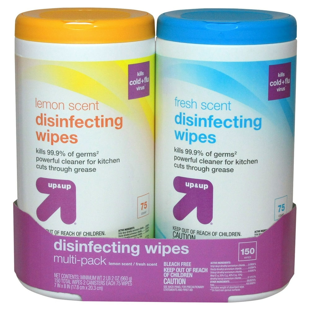 Up&Up Disinfecting Wipes -Lemon and Fresh Scent - 75 Count ...