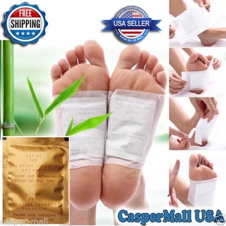 Natural Remedies Detox - 100pcs Bamboo Vinegar Essence Detox Foot Pad Patch with Adhesive Tape