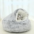 thumbnail image 4 of Spring 2 In 1 Cat Bed Round Pet Bed House Dog Bed Sleeping Bag Sofa Cushion Nest For Small Dogs Cats Kitten  dog house ShopWise Round, 4 of 14