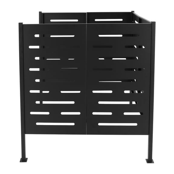 Air Conditioner Fence, AC Privacy Screen Outdoor, Iron Outdoor Equipment Enclosure Air Conditioner Screen Privacy Fence Panel AC Covers to Hide Air Conditioner & for Outdoor Privacy (Black)