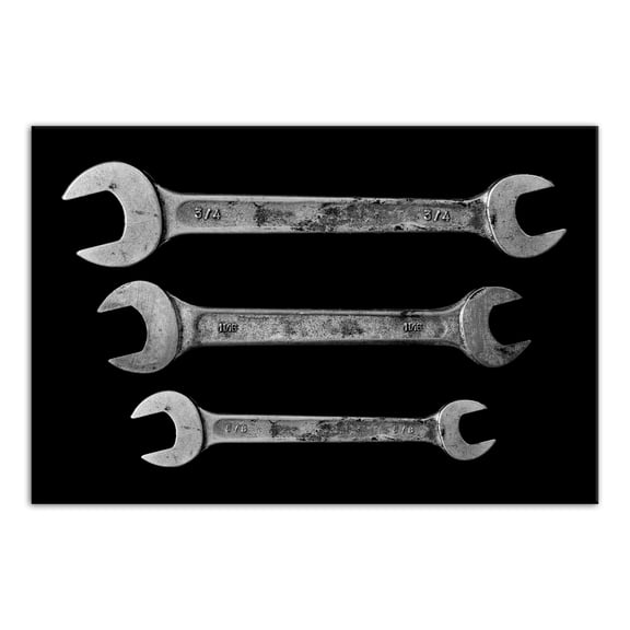Creative Products Wrench Set of Three 18 x 12 Canvas Wall Art