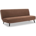 thumbnail image 1 of Armless Sofa Cover, Soft Fabric Non-Slip Elastic Slipcover (Coffee), 1 of 4