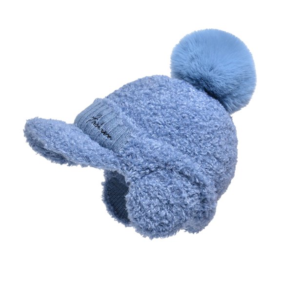 Hats Christmas Women Letter Knitting Wool Cap Winter Warm Ear Protection Baseball Cap Plush Thickened Wool Ball Cap Winter Hats For Women